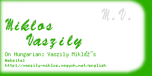 miklos vaszily business card